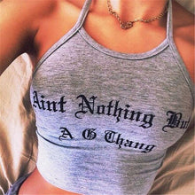 Hot Sale  Sytle Crop Tops Women Letter Bandage Halter Tank Tops Bustier Bra Vest Crop Top Cami Cropped feminino &03 GS