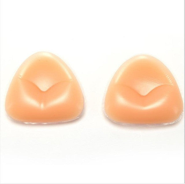 Hot Sellling 2cm Bikini Bra Insert/Silicone Triangle silicone breast Pads/Breast Enhancer/Swimsuit Push-Up nipple cover #23 GS