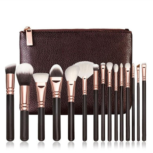 15 PCS Pro Makeup Brushes Set Cosmetic Complete Eye Kit + Case pinceis para maquiagem style Anne GS