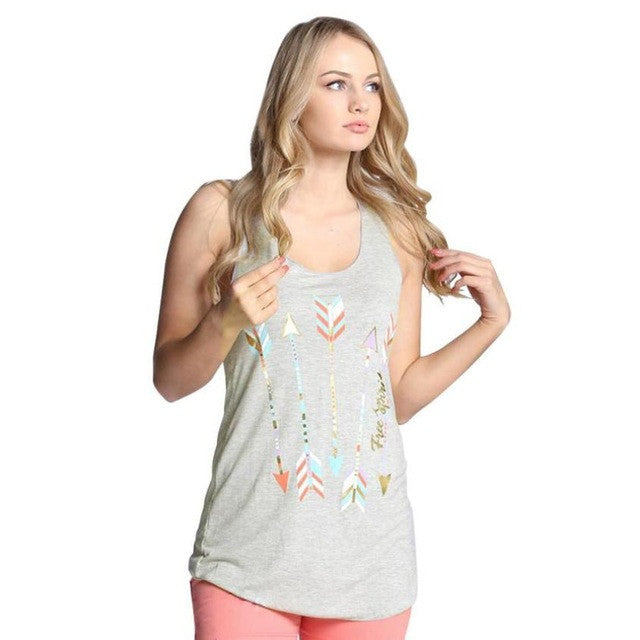 NEW Fashion Women  Printed Vest Tops For Women Sleeveless Casual Fitness Workout Tank Tops T-Shirt Women #419 GS