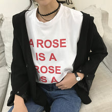New Arrival Fashion Harajuku Letter Print T shirt Women Short Sleeve Slim Tops Korean Casual Loose T-shirt 72558 GS