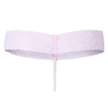 New Arrival Thongs And G-String Women Sexy Pearls Crotchless Underwear Women Low Waist Sexy Women Lace Panties 6Colors #425 GS