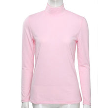 New Arrival Turuleneck Bottom T-Shirts Black Pink Long Sleeve Four Seasons Basic Tee Tops Women Ladies Tshirt Femme #1209 GS