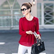 New Blusas Femininas Spring Casual Women Ruffles Blouses Long Sleeve Elegant Women Tops OL Shirts with flower 72377 GS