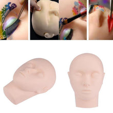 Mannequin Flat Head with Practice False Eyelash Tweezer for Training Eyelash Extension yellow Color Anne GS