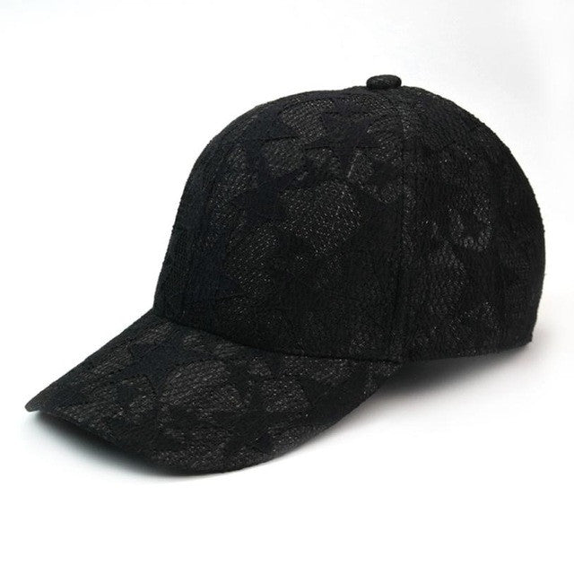 New Fashion Baseball Caps Women Solid Lace Star Pattern Adjustable Sun Snapback Hat For Women Girls gorra de beisbol #63 GS