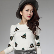 New Fashion Female Pullovers Knitted Long Sleeve O-neck Winter Autumn Sequin Bling Sweaters Hot  72042 GS