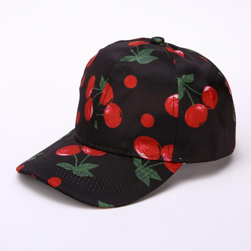 New Fashion Fruit Print Baseball Cap For Women   Sun Hat HipHop Curved Strapback Snapback Hats Cap Female #63 GS