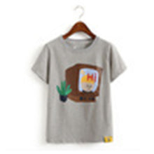 New Fashion Short Sleeve T-shirts Harajuku T Shirts Kawaii Cartoon Print Plus Size Female O-neck Casual Women Tops 72464 GS