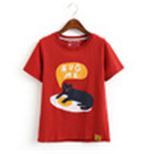 New Fashion Short Sleeve T-shirts Harajuku T Shirts Kawaii Cartoon Print Plus Size Female O-neck Casual Women Tops 72464 GS