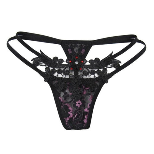 New Fashion Underwear Women Sexy Lingerie Gauze Low Waist Thongs and G String Lace Panties T-back Transparent Panties #23 GS