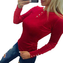 New Fashion Velvet Tops Womens Long Sleeve O Neck Stretch T-Shirt Femme Loose Pullover Tops camisas femininas &03 GS