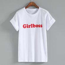 New Fashion Women Summer S-XL T shirts Female Letter Grilboss Print t-shirt Short Sleeve Plus Size Woman tops 72503 GS