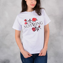 New Fashion Women Summer T shirts Female Nothing Letter Rose Floral Print t-shirt Short Sleeve Plus Size Woman tops 32785 GS