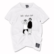 New Fashion Women T shirts Funny Letter Look What Look Print t-shirt Men Top Short Sleeve tshirt Female Unisex tops 72439 GS