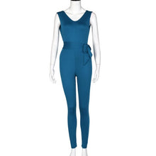 New Fashion Women V-Neck Sleeveless Bodycon Bandage Jumpsuit Black Blue White #1212 GS