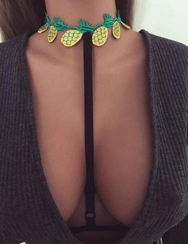 New Sexy Halter Neck Crop Top Women Alluring Fruit Print Elastic sexy Bandage Strappy Hollow Out Cropped Tops #419 GS