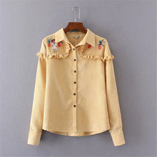 New Shirt Fashion Casual Female Long Sleeve Turn-down Collar Blusas Women Corduroy Pineapple Blouse With Button 72270 GS