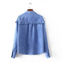 New Shirt Fashion Casual Female Long Sleeve Turn-down Collar Blusas Women Corduroy Pineapple Blouse With Button 72270 GS