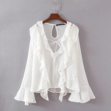 New Summer Shirt Women Blouse Deep V-neck Short Butterfly Sleeve Casual Shirt Plus Size Blusas With Button 72080 GS