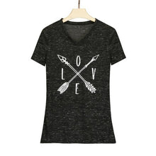 New  T-shirts For Women Love Print Cotton Fashion T Shirt Women O Neck Short Sleeve Tee Shirt Female Tops Tee #425 GS