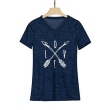 New  T-shirts For Women Love Print Cotton Fashion T Shirt Women O Neck Short Sleeve Tee Shirt Female Tops Tee #425 GS