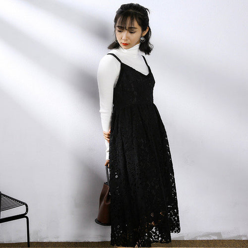 New Summer Women Lace Vintage V-Neck Sleeveless Dress Fashion Straight Plus Size Hollow Out Vestidos 72192 GS