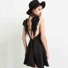 New Summer Women V-Neck Sleeveless Dress Fashion Feathers Slim Sexy Party Dresses Backless Beach Dress Vestidos 72266 GS