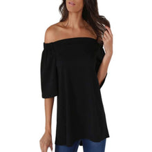 New  t-shirt Women Casual Irregular Off The Shoulder Back Splite O Neck Short Sleeve T-Shirt Tops Tee Shirt Femme #63 GS