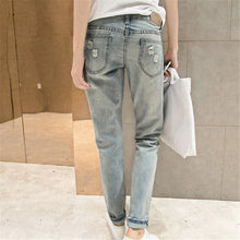 New Women Carton Print Pants Denim Loose Female Pencil Pants Plus Large Size Jeans Full Length Trousers 72166 GS