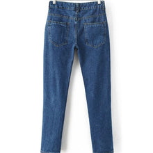 New Women Full Length Trousers Denim Pants Female loose Pants Plus Large Size Irregular Jeans With Button Fly 72172 GS
