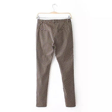 New Women Geometric Print Pants Female Skinny Pencil Pants Plus Size Ankle-Length Mid Trousers 72091 GS