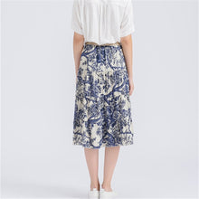 New Women Summer Skirt Long Floral skirts Female Fashion Bohemia Plus Size Elegantes Faldas With Bow Sashes 72426 GS