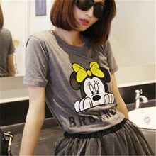 New Women Summer T Shirt Cute Mouse Print Fashion T-shirts O-Neck Tops Female Short Sleeve t shirts Plus Size 72571 GS