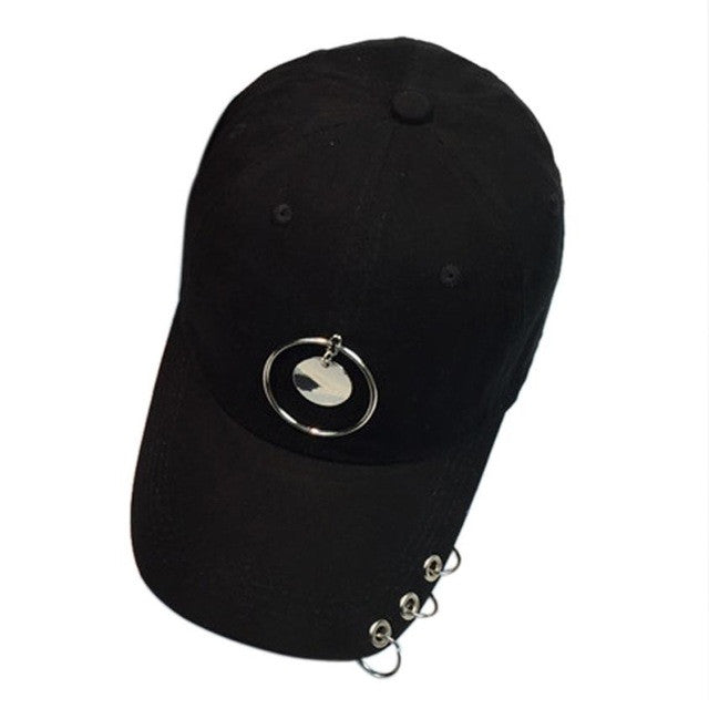 New snapback cap women Metal Ring Couple baseball cap casquette gorras hip hop Casual caps hats women baseball cap #23 GS