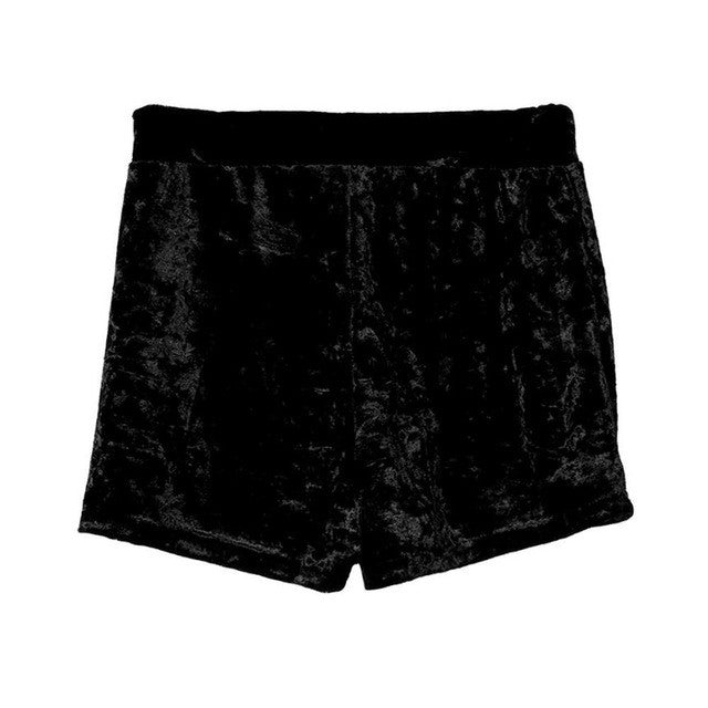 Red Blue Black Shorts Women Velvet drawstring Slim casual high waist Shorts  Skinny Shorts pantalon corto mujer #63 GS