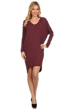 Sexy Pencil Knee-Length Dress Plus Sizes Brief Vestidos Full Batwing Sleeve V-neck Women Dresses 71997 GS