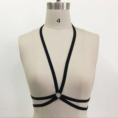 Sexy Women Ladies Basic Crop Tops Alluring Bandage Elastic sexy Bra Strappy Hollow Out Bra Bustier Female Cropped #03 GS