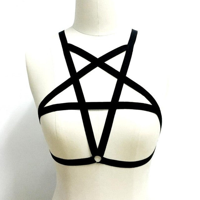 Sexy Women  Hollow Out Bondage Elastic sexy Bra Bandage Strappy Halter Bra Bustier Crop Tops #23 GS