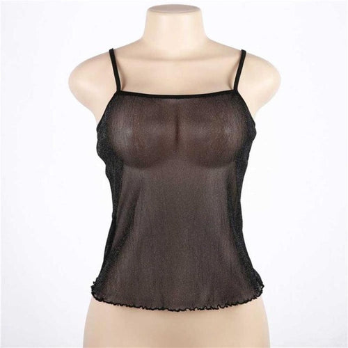 Short Tank Top Women  Style Sleeveless Crop Perspective Transparent Vest Lace Tank Tops Femlae Camisole #23 GS