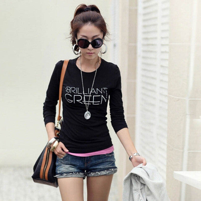 Casual Women T Shirt Women Tops Long Sleeve O Neck Bottoming Party Clothing Ropa Mujer Plus Size GS