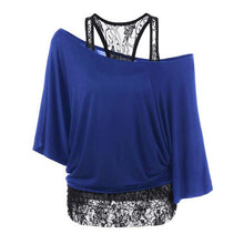 Fashion Women Lace Splice Off Shoulder Womens Shirts Tops Ladies Blouses camisetas mujer Women Clothing #23 GS