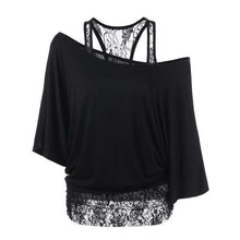 Fashion Women Lace Splice Off Shoulder Womens Shirts Tops Ladies Blouses camisetas mujer Women Clothing #23 GS