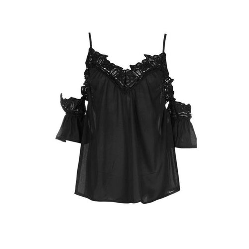 Fashion Womens Shirts Chiffon  Sexy Casual Strapless Sling Off Shoulder Ladies Tops blusas camisetas mujer #53 GS