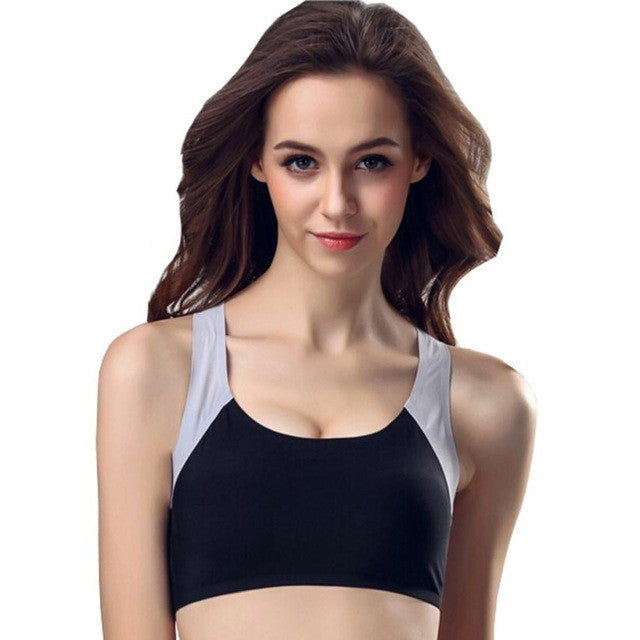 Fitness Bra Women Push Up Padded Sexy Patchwork Bra Tops Female Workout Tank Tops Plus Size Workout Bra Ladies#63 GS