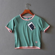 Summer New Fashion Women Top O-neck Crop Top Short Sleeve T shirt Women Short t-shirt 72078 GS