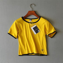 Summer New Fashion Women Top O-neck Crop Top Short Sleeve T shirt Women Short t-shirt 72078 GS
