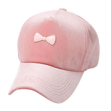 Trendy Bowknot Women Baseball Cap Solid Cotton Hip-Hop Hat Female Adjustable 4 Colors Snapback Hats   Garros&02 GS
