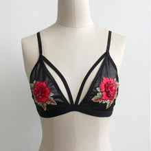 Trendy Fashion Women Embroidered Appliques Floral Unpadded Bralette Bustier Strappy Crop Top Women Camisole Female #63 GS