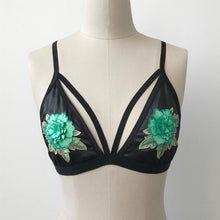 Trendy Fashion Women Embroidered Appliques Floral Unpadded Bralette Bustier Strappy Crop Top Women Camisole Female #63 GS